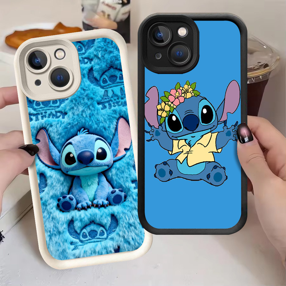 G-69 Stitch Casing สําหรับ iPhone 17 16 X 15 XR XS Pro Max สีดําและสีขาว