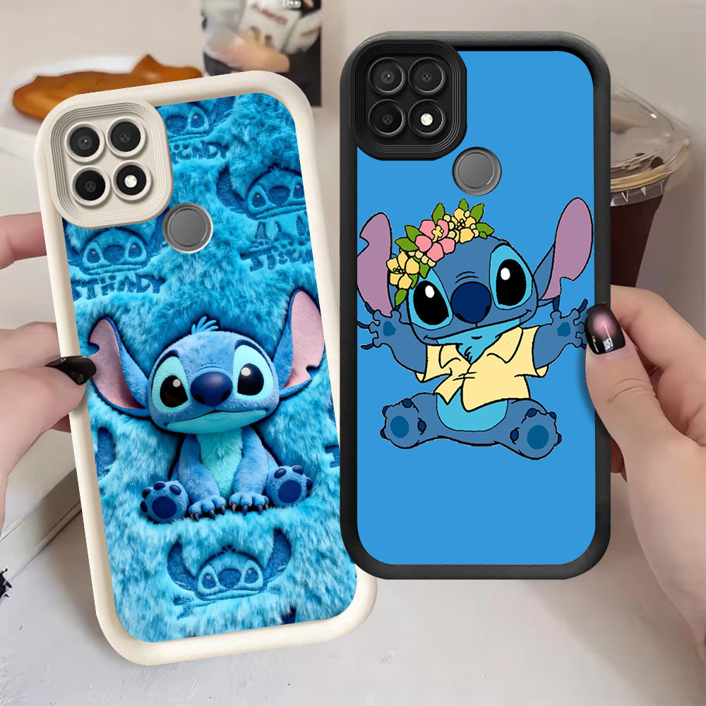 G-69 Stitch Casing สําหรับ OPPO A54 A15 A15s A35 สีดําและสีขาว