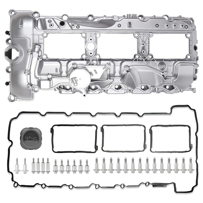 11127570292 Engine Aluminum Engine Valve Cover w/ Gasket & Cap For BMW N55 3.0L 135i 335i 535i 640i