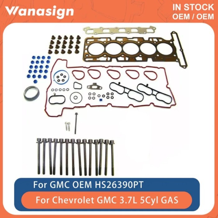 Engine Full Head Gasket Set Bolts Kit Fit 3.7 L For Chevrolet GMC Canyon Canyon 3.7L 5Cyl GAS 07-12