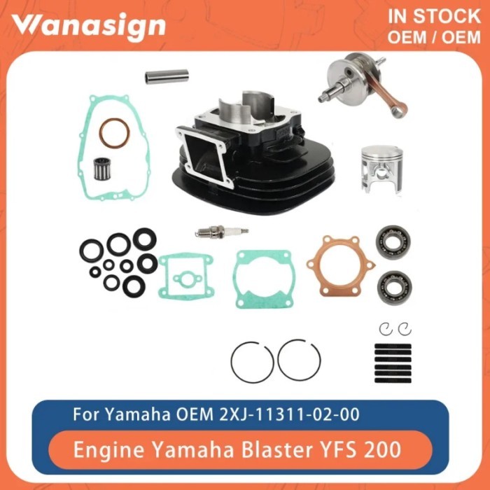 Motorcycle Cylinder Crankshaft 66mm Piston STD Gasket Seal Kit For Yamaha Blaster YFS200 195cc 88-0