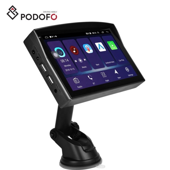 Podofo 2+32G Android 12 Car Radio Portable Wireless Carplay & Android Auto GPS 7 Inch Touch Screen