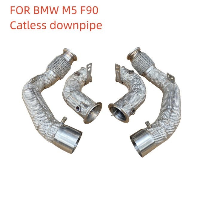FOR BMW M5 M6 M8 f90 V8 4. 4 t Direct Flow Heat Insulation Catless Downpipe High Performance Exhaus