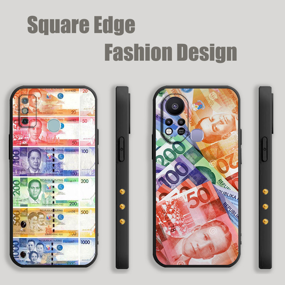 ปลอกสําหรับ Infinix Note 12 Pro 30 30i 40 Pro GT 10 Pro Zero Hot 40i เงิน Peso ชุดห้า Peso JGL66 เคส