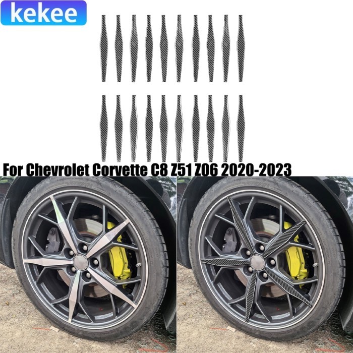 For Chevrolet Corvette C8 Z51 Z06 2020-2025 Carbon Fiber Wheel Decorative Strip Car Accessories Ext
