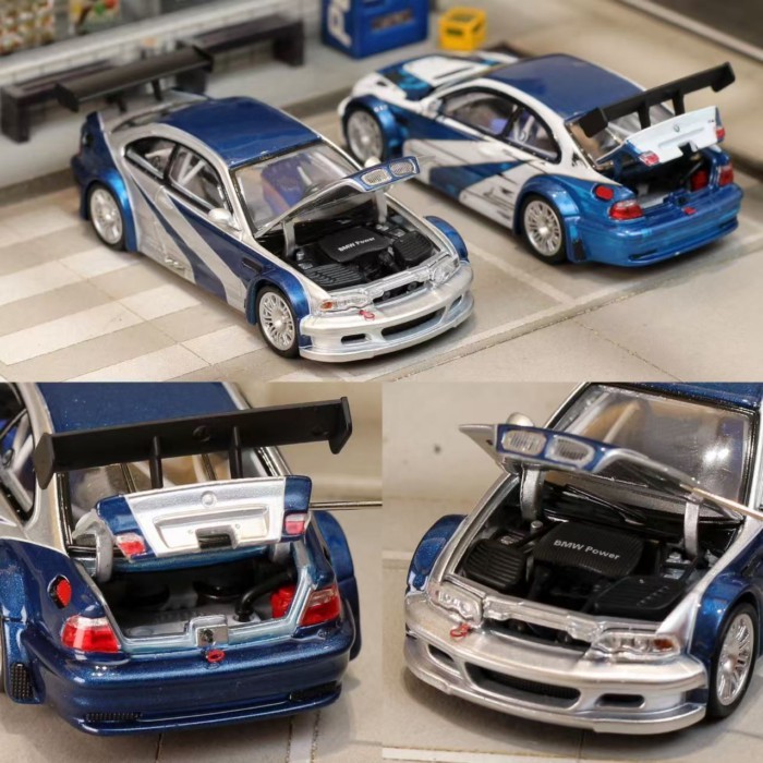 1/64 Ghost Player BMW M3 GTR E46 Premium Speed Openable Alloy Car Model