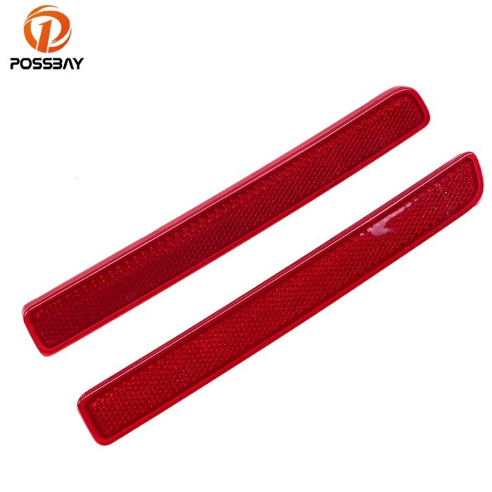 Car Left/Right Car Rear Bumper Reflector Red Lens Tail Reflective Stikers for Land Rover Discovery