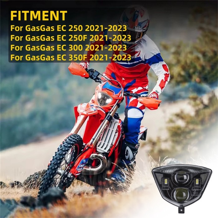 E24 certified headlight assembly For GASGAS EC 250 EC 250F EC 300 EC 350F 2021-2023 Motorcycle LED