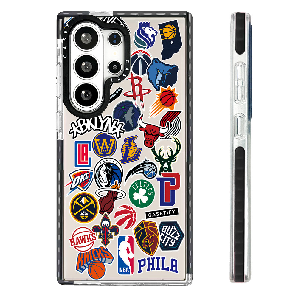 NBA Los Angeles Lakers โลโก้สําหรับ Galaxy S24 S25 FE S23ULTRA S24ULTRA S25ULTRA S26ULTRA ฝาครอบ A55 A56 S26 S23 Plus สีซิลิโคนนุ่มกันชนใสกันกระแทก