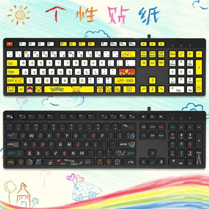 เหมาะสําหรับ Dell Desktop Keyboard Sticker KB216T/P All-in-One Machine KM717 สติ๊กเกอร์ปุ่ม WK636 Li
