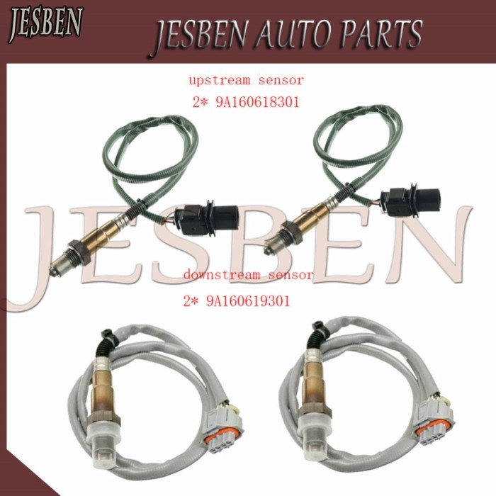 4PCS 9A160618301 9A160619301 Front & Rear Lambda Probe Oxygen O2 Sensor Fit for Porsche Boxster Cay