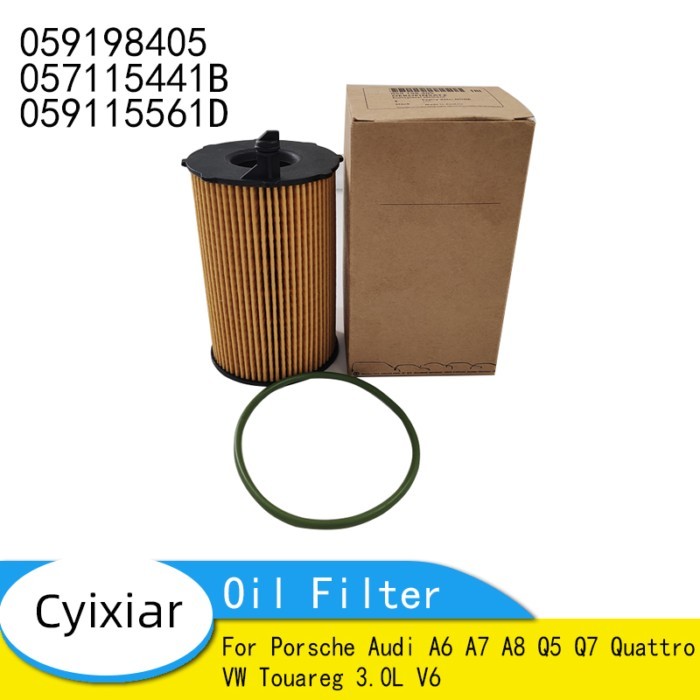059198405 Engine Oil Filter for Porsche Audi A6 A7 A8 Q5 Q7 Quattro VW Touareg 3.0L V6 958.107.222.