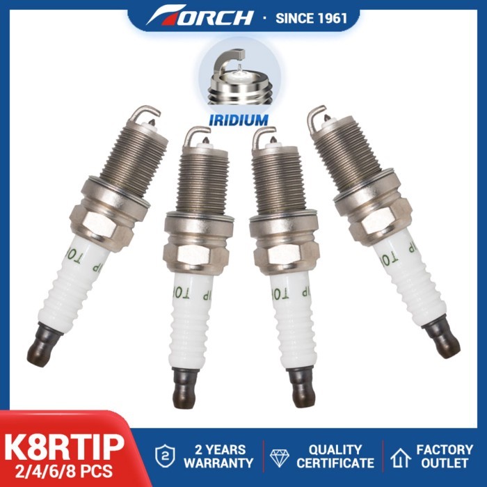 2-8PCS Iridium Platinum Spark Plugs Torch K8RTIP Replace for Candles 94460/PFR8S8EG 2668/BKR8EIX VW