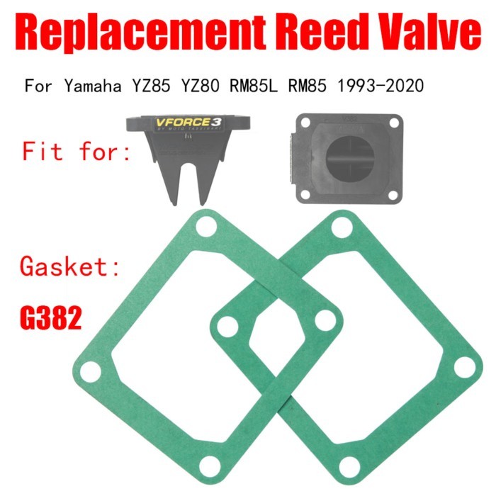 2PCS Gasket G482 Replacement Reed Valve Fit for Vforce 4 V4R82A-I For Yamaha YZ85 YZ80 RM85L RM85 1