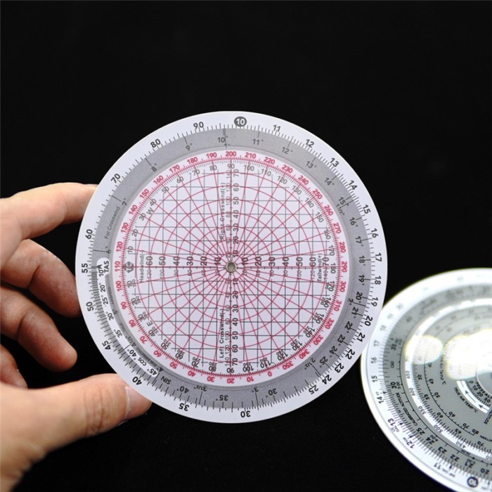 For Aviation Flight Training Aid Flight Ruler Flight Computer Plotter Slide Rule Circular Navigatio