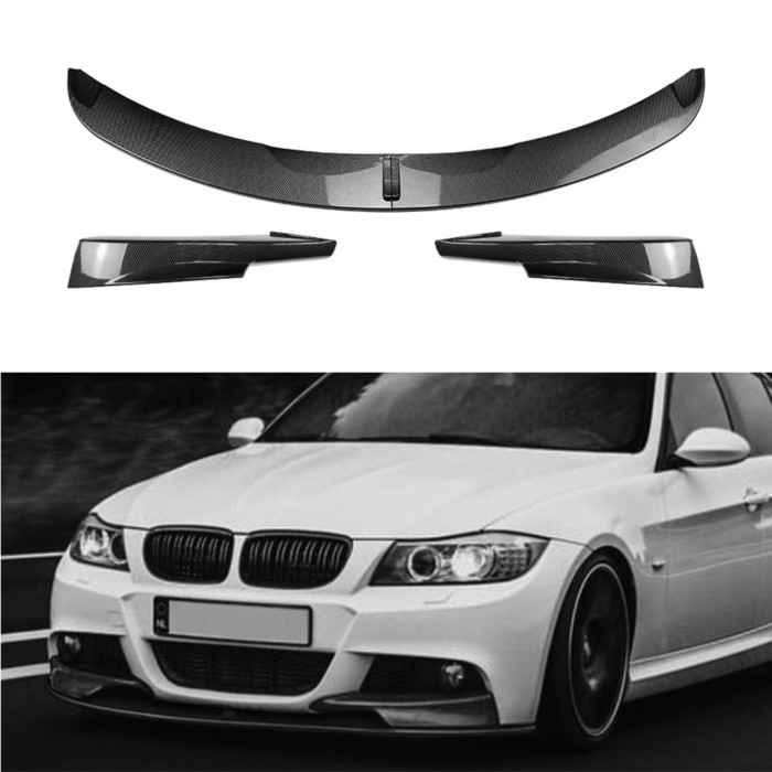 Front Bumper Lip Spoiler Diffuser Splitters Body Kit Aprons Cover Guard Trim For BMW 3 Series E90 E