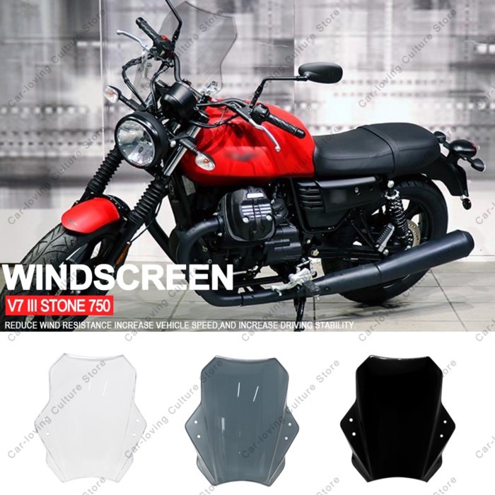 For MOTO GUZZI V7 III STONE 750 V7 STONE 850 Motorcycle High quality ABS Windscreen Windshield Univ