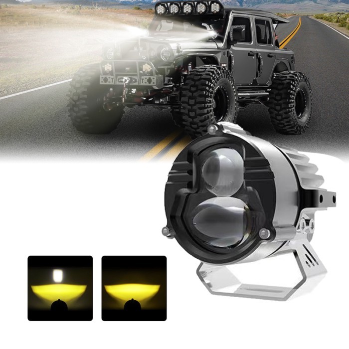 Universal Motorcycle Headlight Fog Light 3570 3000K LED Auxiliary Driving Lights Spotlight Moto Par