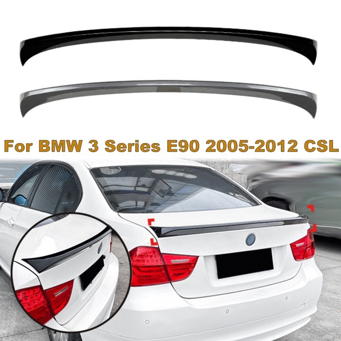 For BMW 3 Series E90 2005-2012 CSL Model Rear Top Tail Wing Spoiler Fixed Wind Exterior Modificatio