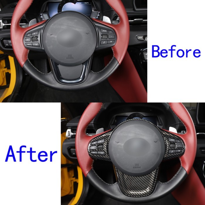 For Toyota Supra GR A90 A91 2019-2022 Steering wheel frame Car steering wheel cover protection pane