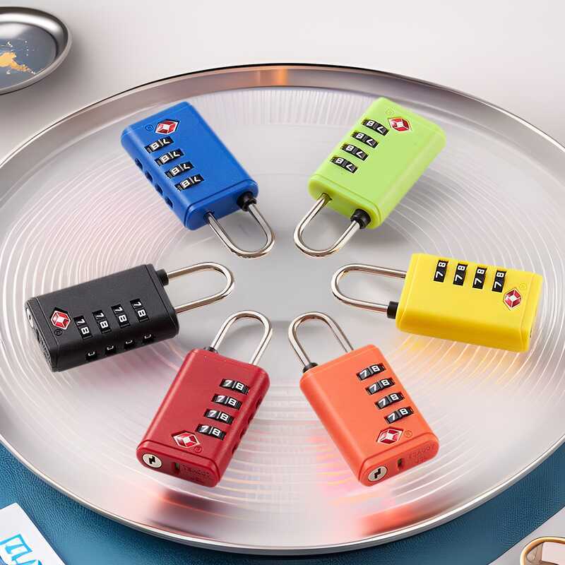 Temu 4-Digit COMBINATION Customs Lock Potentials King Customs กระเป๋าเดินทางรหัสล็อค