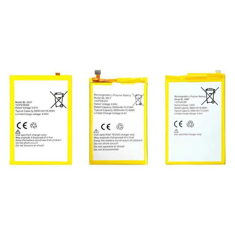 4000-5000Mah For Tecno BL-39LT 12 Camon 18P 16 17 Spark 4 6 8 Pro BL-49HT BL-49JT Mobile Phone Batte