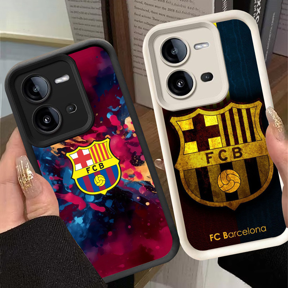 G-26 Barcelona Casing สําหรับ VIVO Y28 Y28s V25 V25E Y17S สีดําและสีขาว