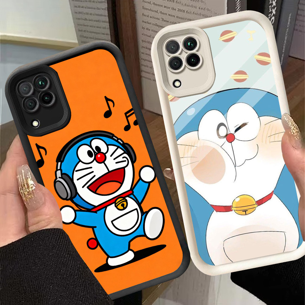 G-58 Doraemon เคสน่ารักสําหรับ Samsung Galaxy A12 A22 5G สีดําและสีขาว