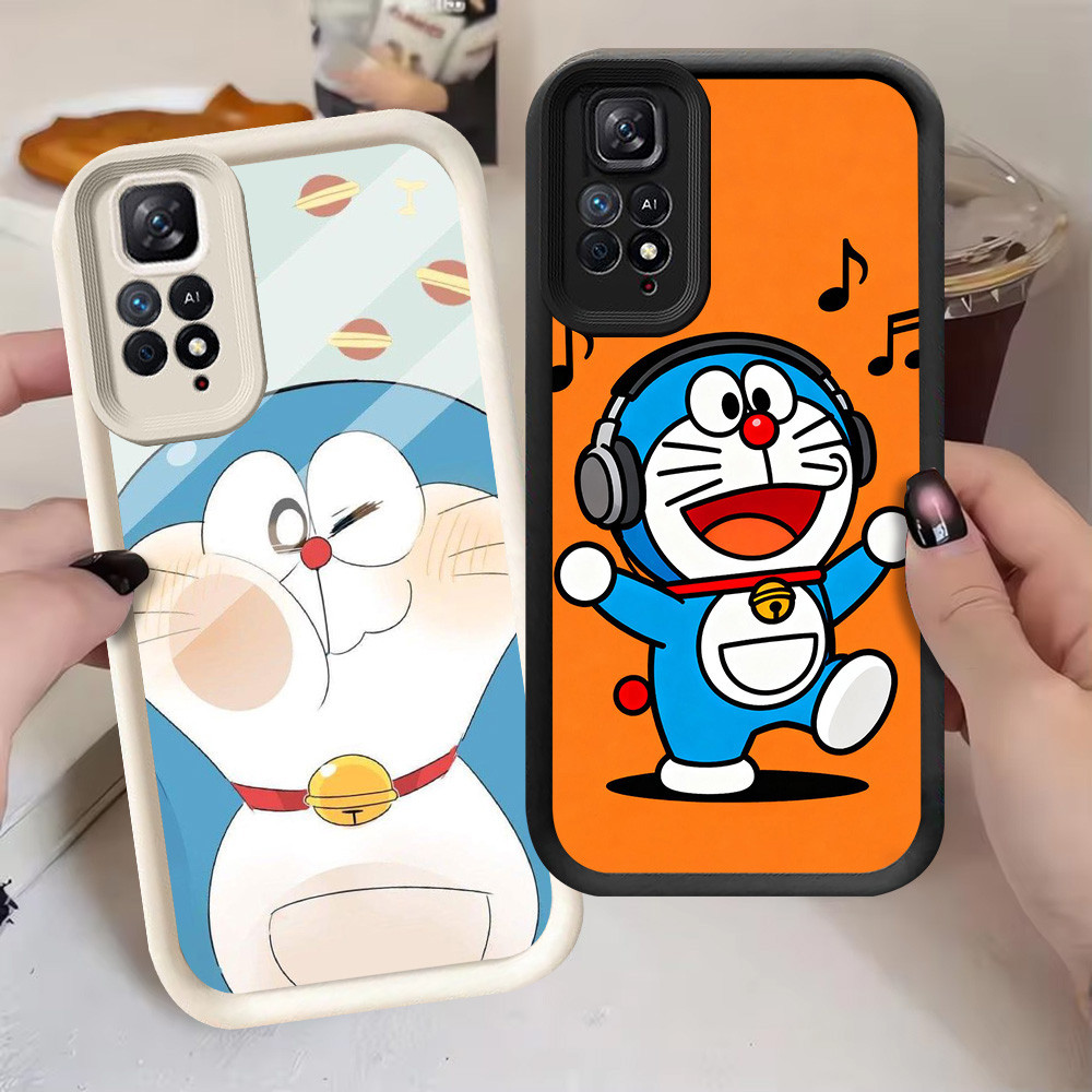 G-58 Doraemon ปลอกน่ารักสําหรับ Xiaomi Redmi Note 11 SE 11S Pro 5G สีดําและสีขาว