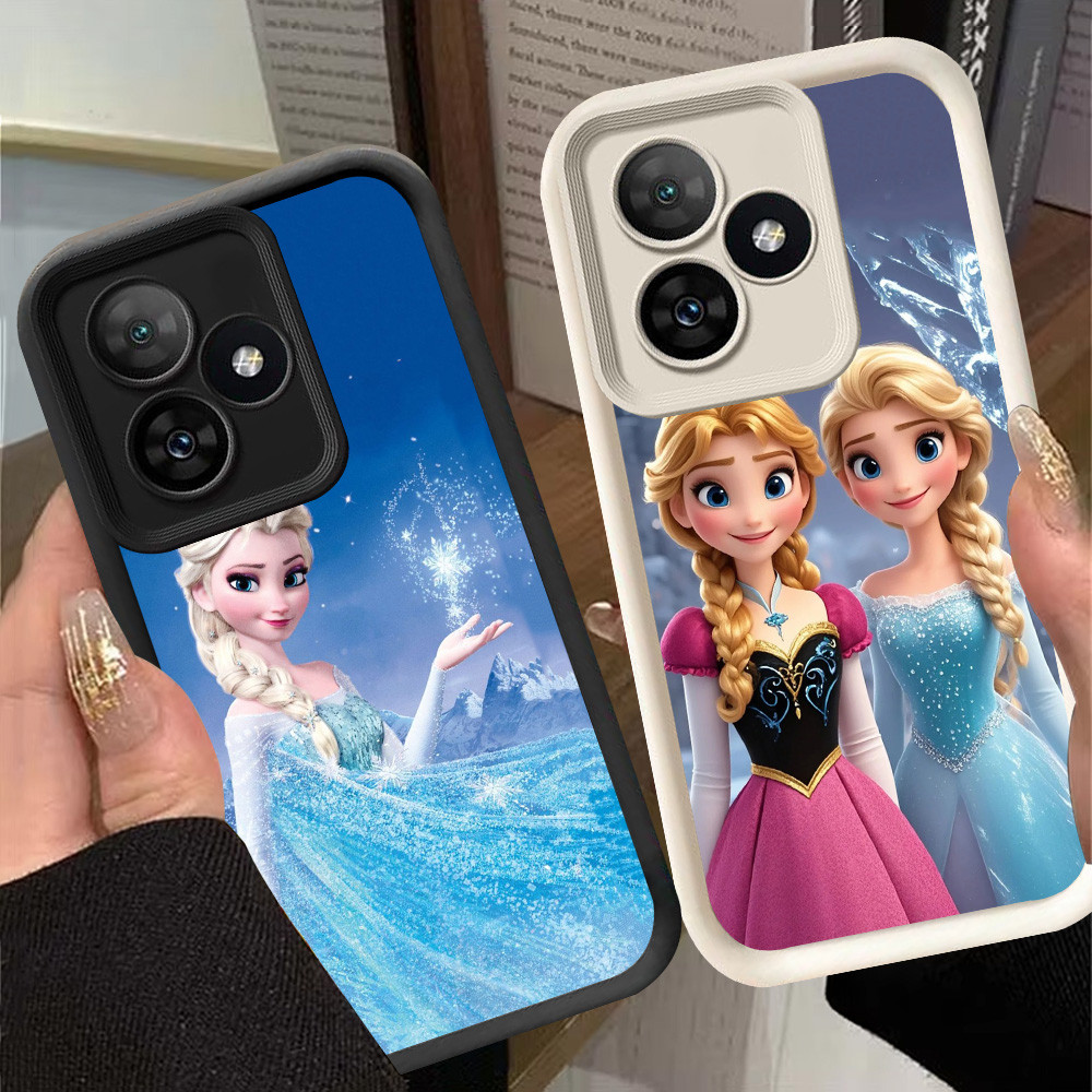 G-74 Frozen Casing สําหรับ Realme C61 C51 C67 Note 60 50 C53 C55 สีดําและสีขาว
