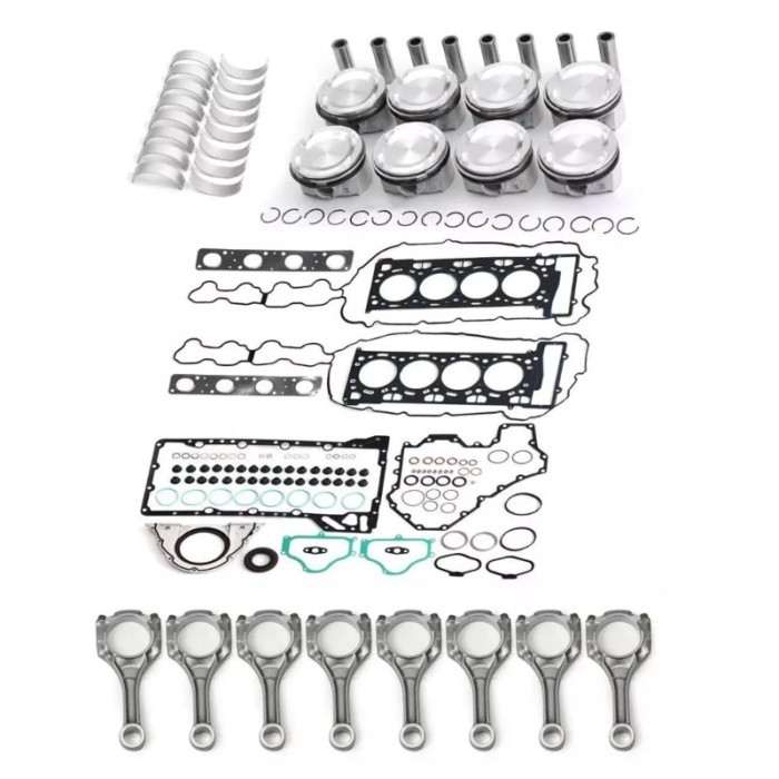 Engine Rebuild Gasket Kit Connecting Rod Piston Bearing Set For BMW N63B44 M5 M6 X5 M X6 7L B6 B7 B