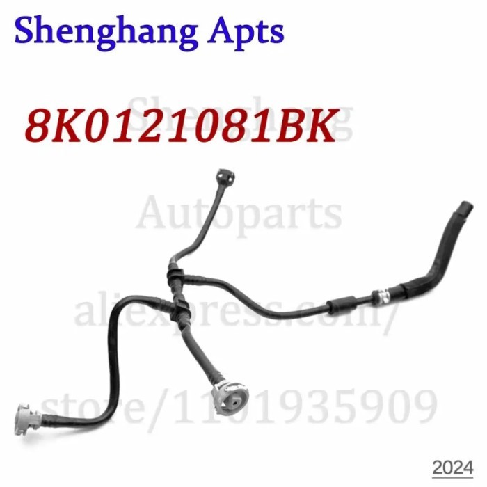 Coolant Expansion Tank Hose For Audi A4 A5 A8 S4 S5 Quattro 2013-2018 3.0T 8K0121081AE 8K0121081BK