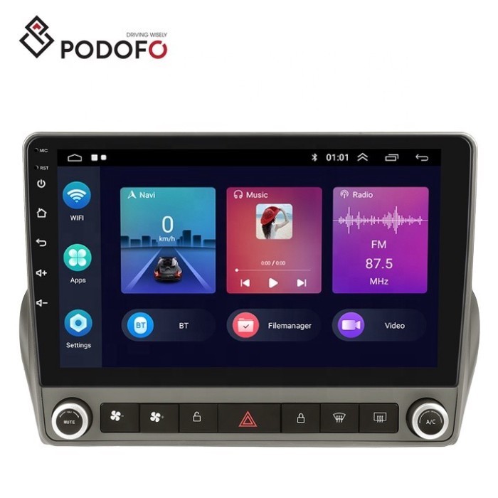 Podofo 9'' Android 13 Car Radio For Chevrolet Camaro 2008-2015 CarPlay Android Auto GPS WiFi BT FM