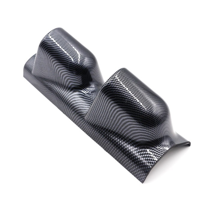 52MM Universal Car Left Driver Carbon Fiber Gauge Pod A Pillar Pod 2 Hole Gauge Mount Holder Pod Si