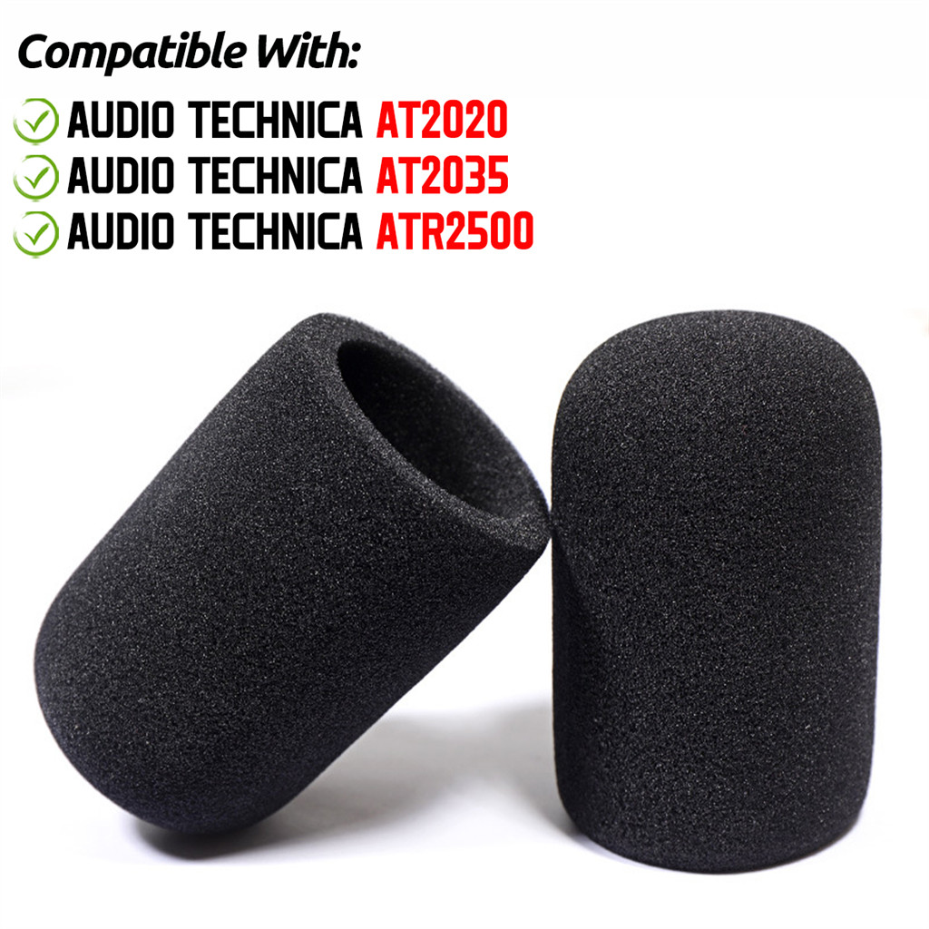 โฟมฟองน้ํากรองเสียงไมโครโฟน สําหรับ Technica ATR2500 AT2020 AT2035 1 ชิ้น