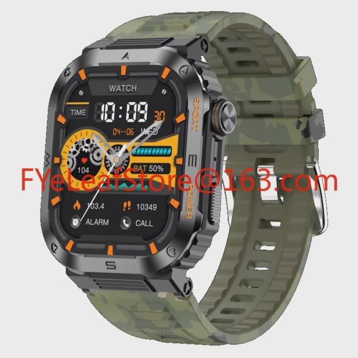 Outdoor Sport Smart Watch MT39 2.01" BT call BO BP 100+ exercise modes Fitness 400mAH iP68 Waterpro