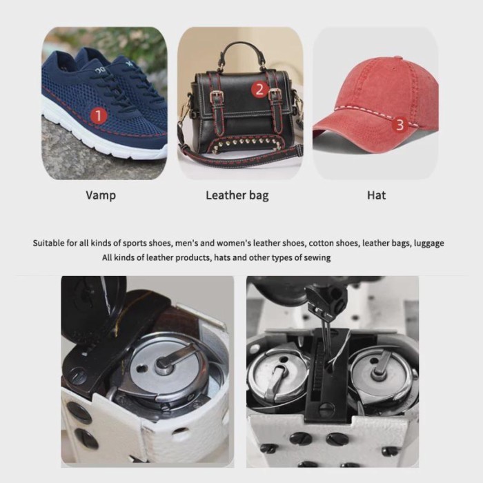 Electric 810/820 Vertical Single Double Needles Lockstitch Sewing Machine Thick Material Leather Sh