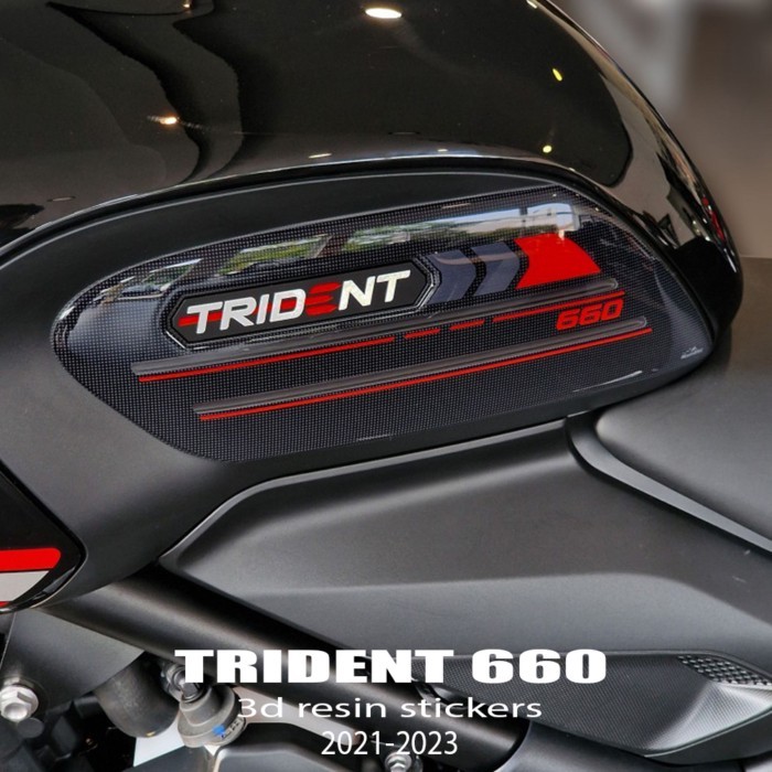 NEW For Trident 660 Trident660 2021 2022 2023 Accessories 3D Gel Epoxy Sticker Kit 3D Motorcycle Ta