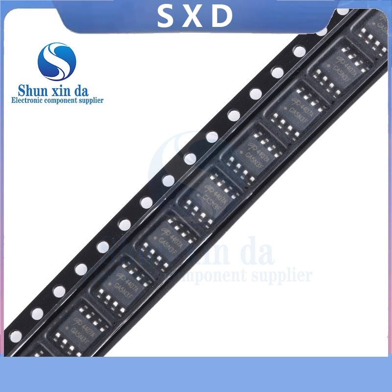 10PCS AO4407A AO4407 4407A SOIC-8 30V 12A SMD IC P-Channel MOSFET