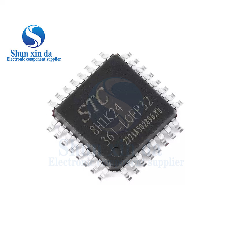 2pcs STC STC8H1K24 STC8H1K24-36I 8H1K24 LQFP32 1T 8051 Microprocessor IC ชิปยี่ห้อใหม่แท้