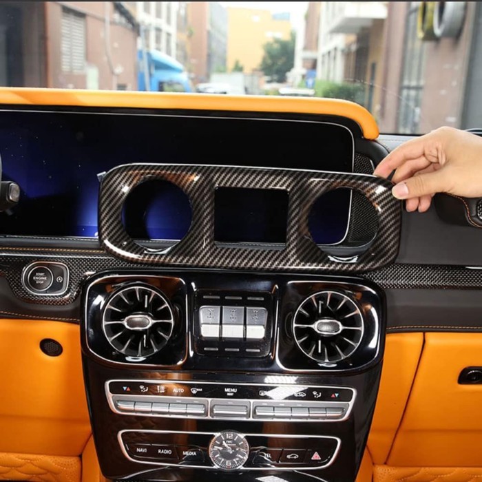 1PCS Car Carbon Fiber Center Console Air Outlet Cover Trim For Mercedes Benz G-Class W464 W465 G63