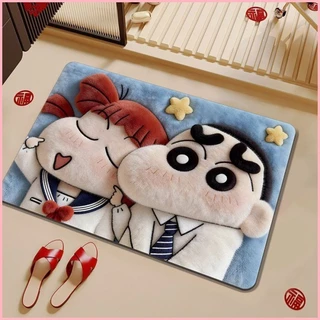 เครยอนชินจังห้องน้ําดูดซับพรมปูพื้นโคลนไดอะตอมในครัวเรือนห้องน้ําห้องอาบน้ําเสื่อเท้าหนาประตูน้ํ
