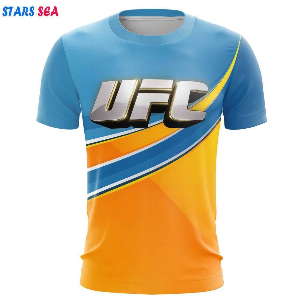 มวยใหม่ 2026 ฤดูร้อน UFC ต่อสู้ฟิตเนสการฝึกอบรม Quick-Drying Jersey แนวโน้ม Gradient Deisgn สบายรอบค