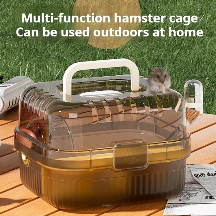 Portable Outdoor Hamster Cage Large Space Hand Held Hamster House Plastic Breathable Hamster Cages