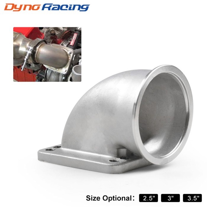 2.5'' 3'' 3.5" Vband 90 Degree Cast Turbo Elbow Adapter Flange For T3 T4 Turbocharger 304 Stainless