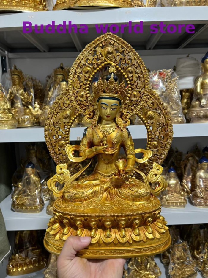 35cm large Tibet Thailand copper Tantric Vajrasattva Backlight Vajra Buddha statue Buddha Temple Fa