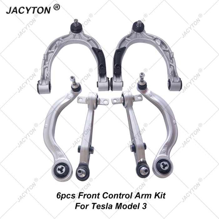 JACYTON 6pcs Front Control Arm Kit For Tesla Model 3 5YJ3 1044321-00-G 1044326-00-G 1044354-00-A 10