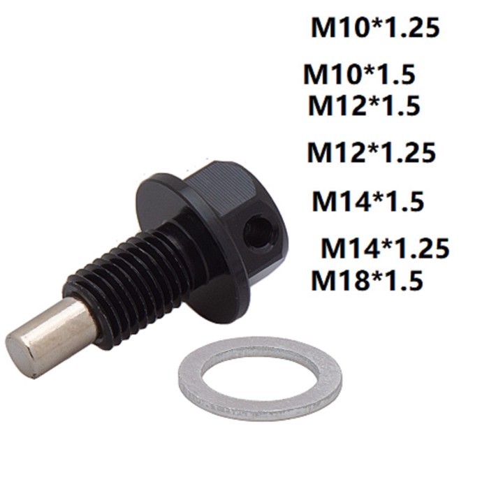 M8*1.25 M10*1.25/1.5,m16*1.5,M12*1.5, M14/M18*1.5 Magnetic Oil Drain Bolt Oil Sump drain plug nut O