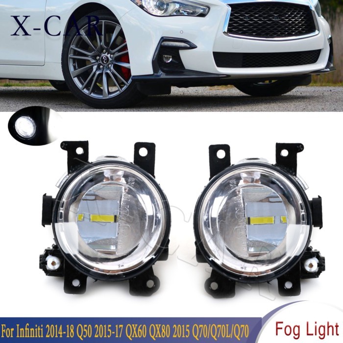 For Infiniti 2014-18 Q50 2015-17 QX60 QX80 2015 Q70/Q70L Front Bumper LED Fog Light Lamp 261504GA0A