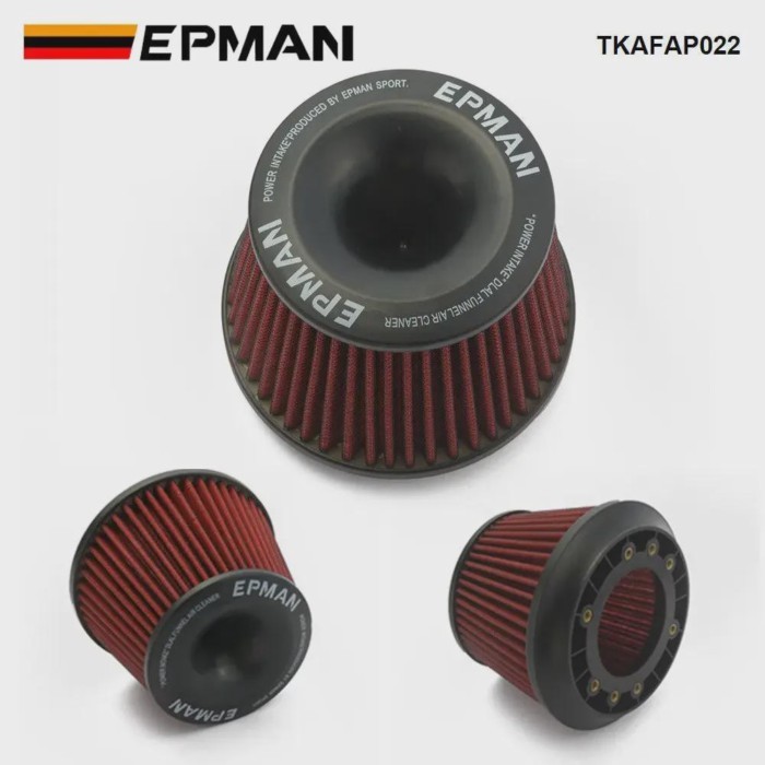 EPMAN Power Intake Universal Air Filter Neck:76mm Ideal For Any Existing Intake Pipe Or For Turboch